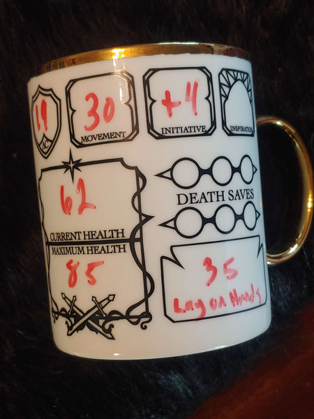 Character Sheet Mug - Half-Caster Classes
