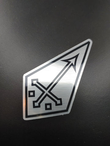 Decus Dice Logo Sticker - Silver